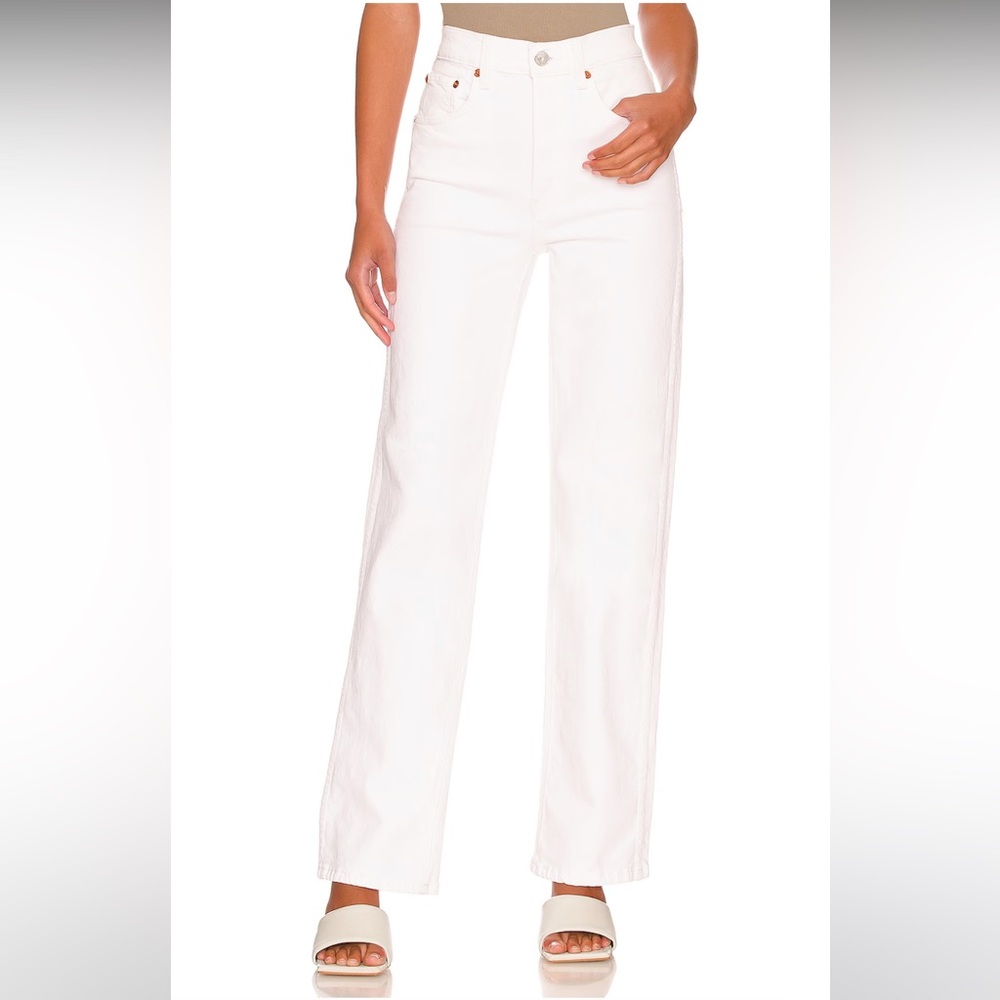 Re/Done White High Rise Jeans